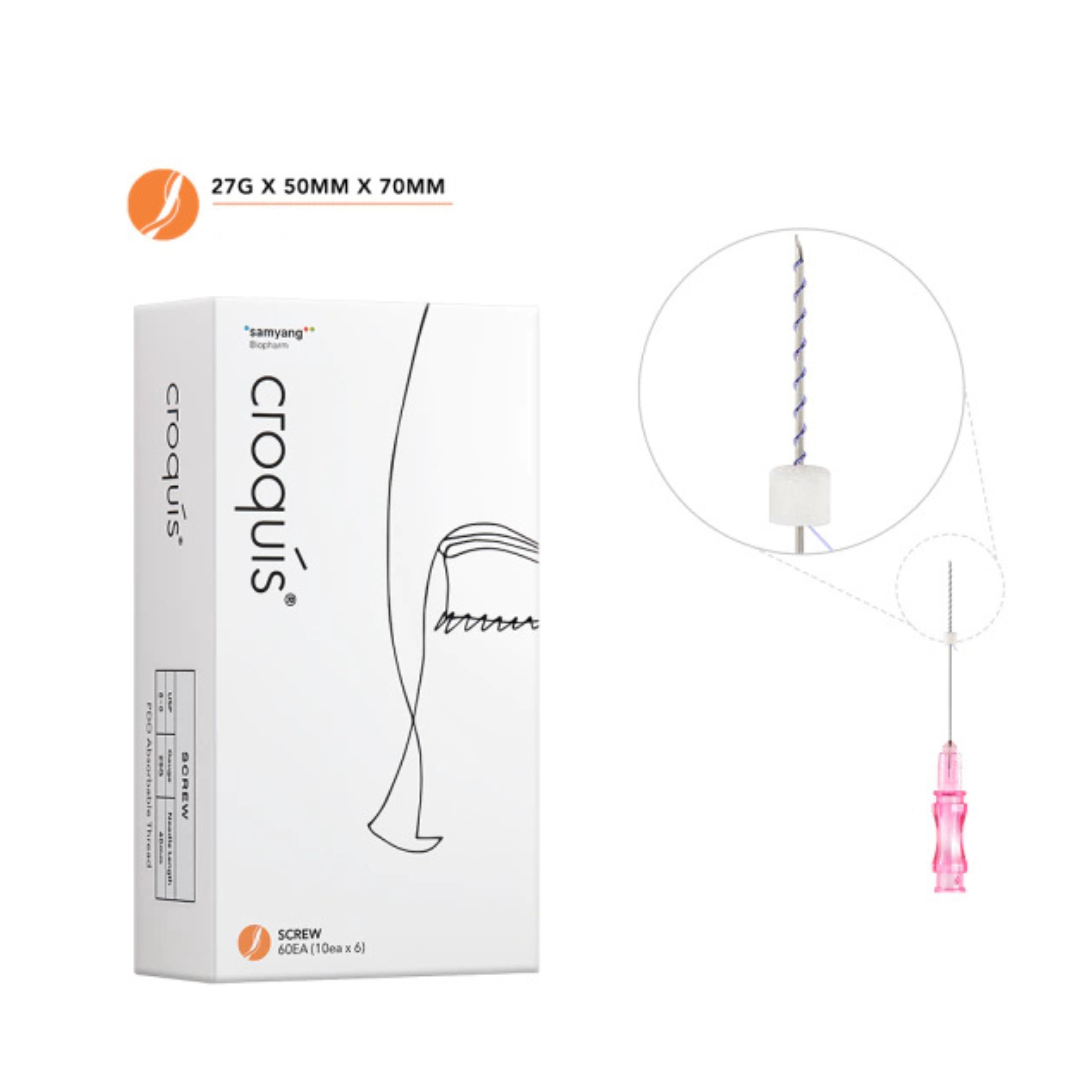 FIO DE PDO CROQUIS SCREW 27G x 50x70mm - BLISTER COM 10 FIOS