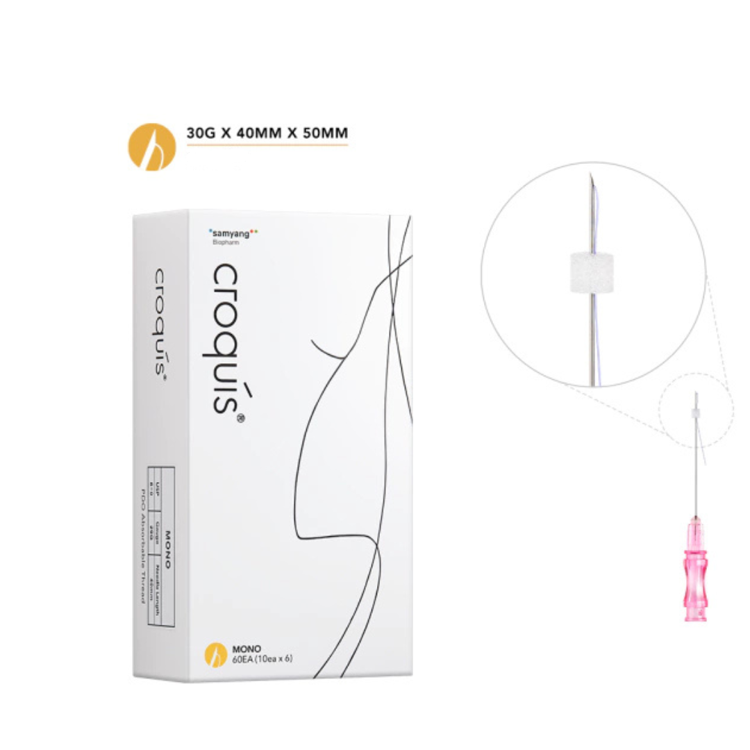 FIO DE PDO CROQUIS MONO 30Gx40MMx50M BLISTER COM 10 FIOS AGULHADO